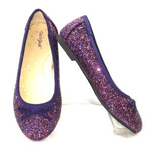 Cat & Jack Purple Glittler Ballerina Flats/Shoes